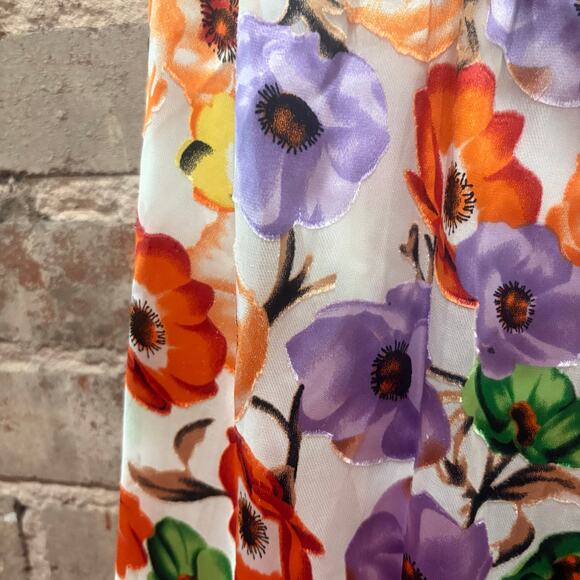 Alice + Olivia Evelia Asymmetric Floral Maxi Dress Size 0 - Picture 7 of 11